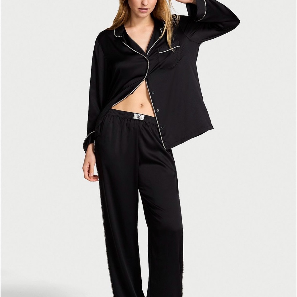 BRANDNEW NWT VICTORIAS SECRET GLAZED SATIN SHINE PAJAMA SET